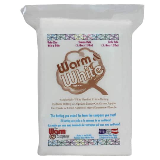 Warm & White® 45" x 60" Pre-Cut Baby Cotton Batting